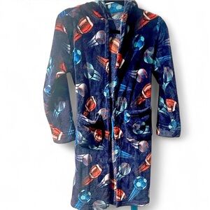 Kids Blue Football Robe Size 12/14 Large